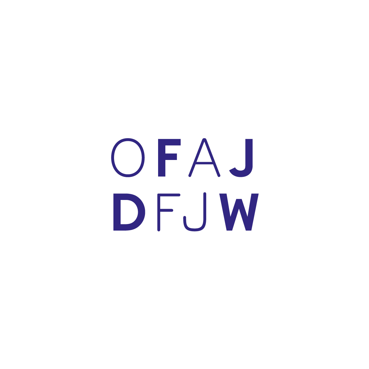 Logo Lettres bleues OFAJ DFJW sur fond blanc